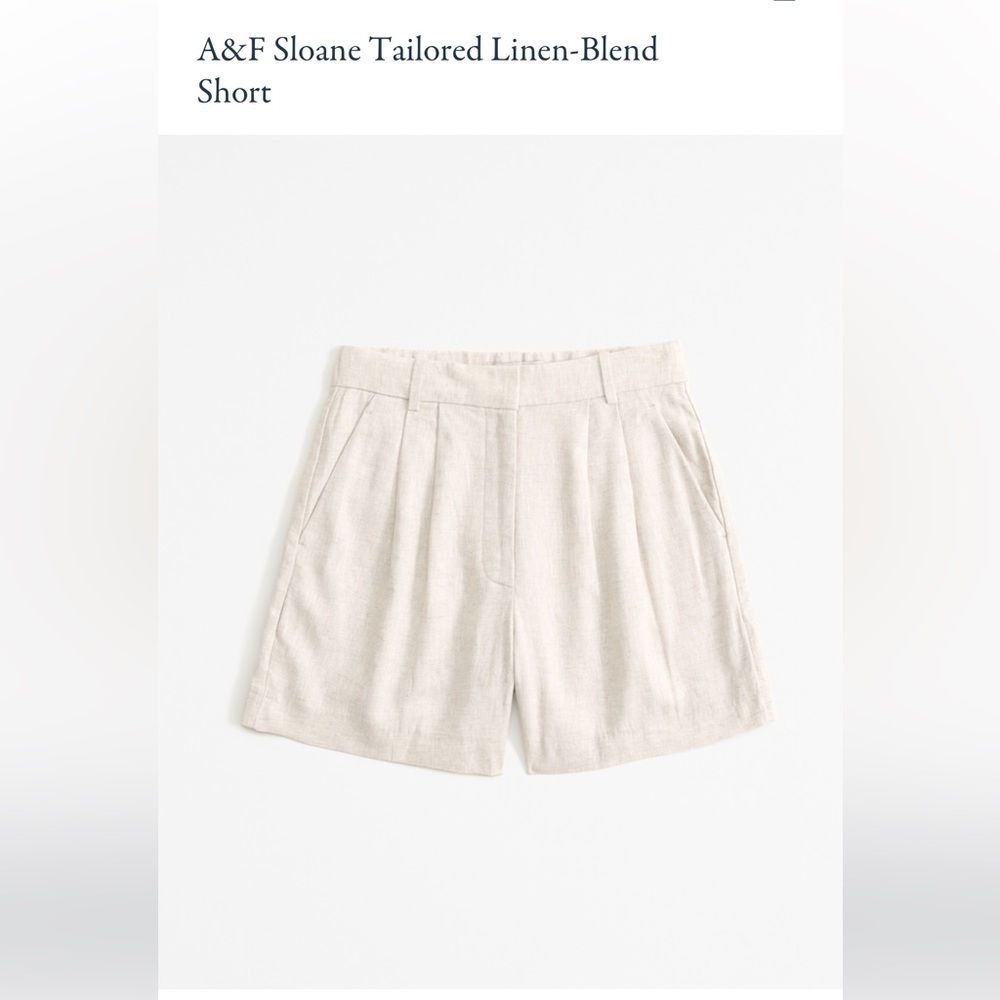 A&F Sloane Tailored Linen-Blend Short size 32 4.5” inseam